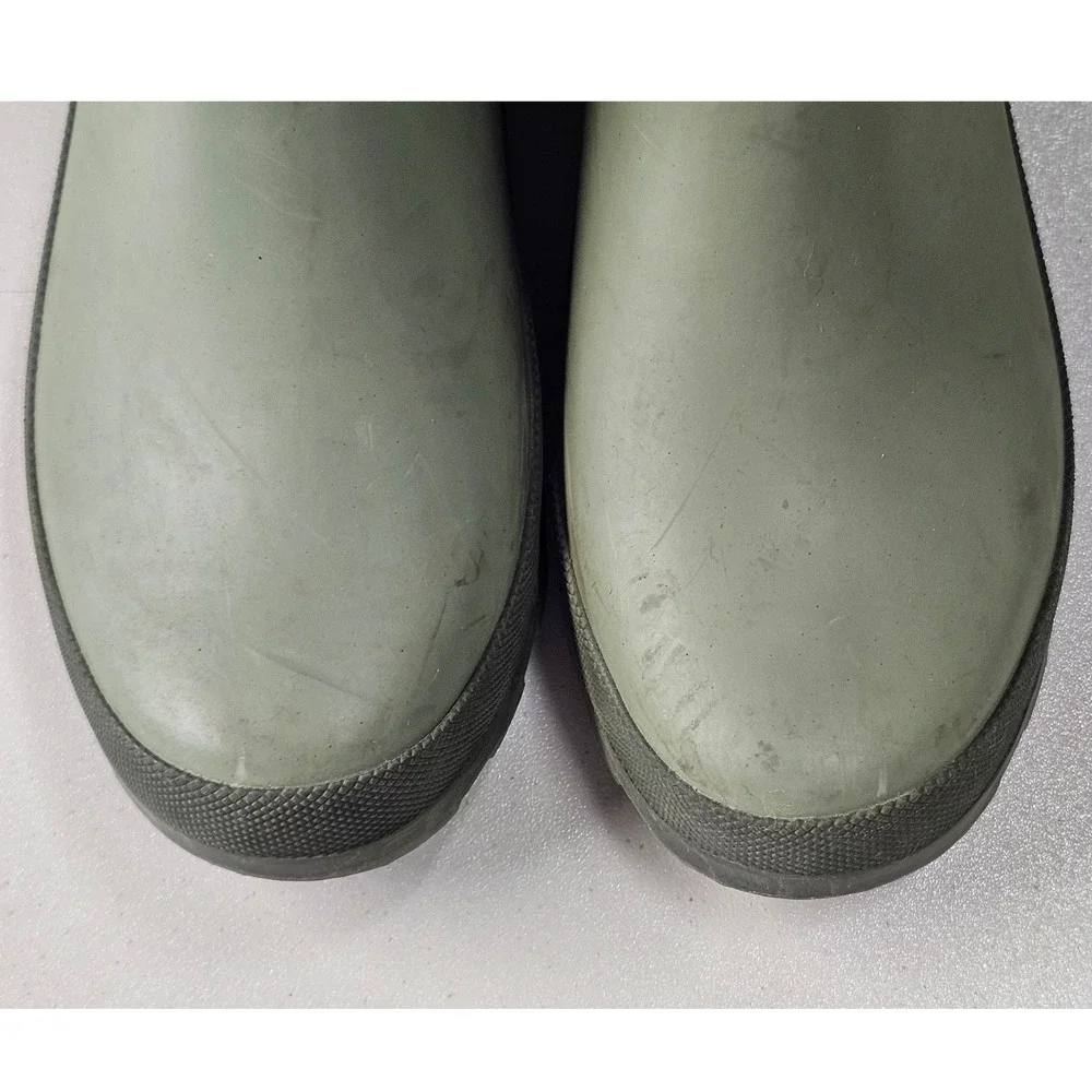 Smith & Hawken Womens Sage Green Ankle Rain Boots Chelsea Rubber Size 7